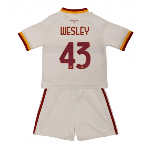 AS Roma Wesley Franca #43 Maglia Gara Trasferta Repliche 2026-27 Bambino Maniche Corte AS Roma Wesley Franca #43 Maglia Gara Trasferta Repliche 2026-27 Bambino Maniche Corte